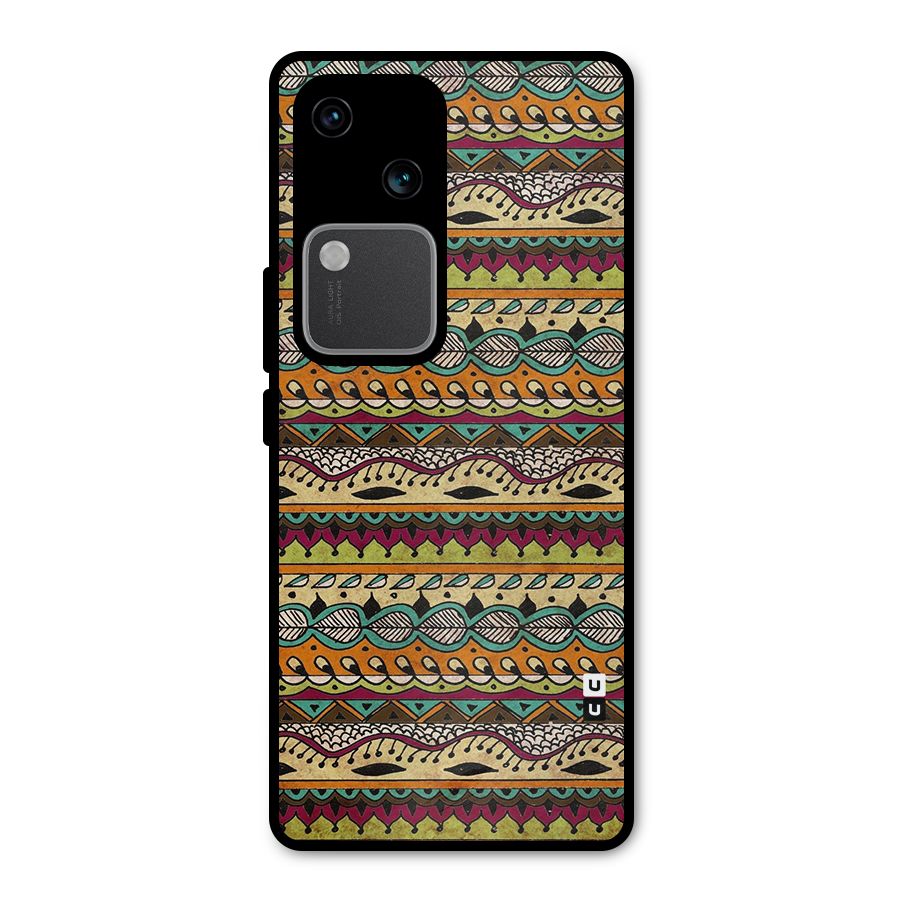 Bohemian Style Aztec Art Metal Back Case for Vivo V30