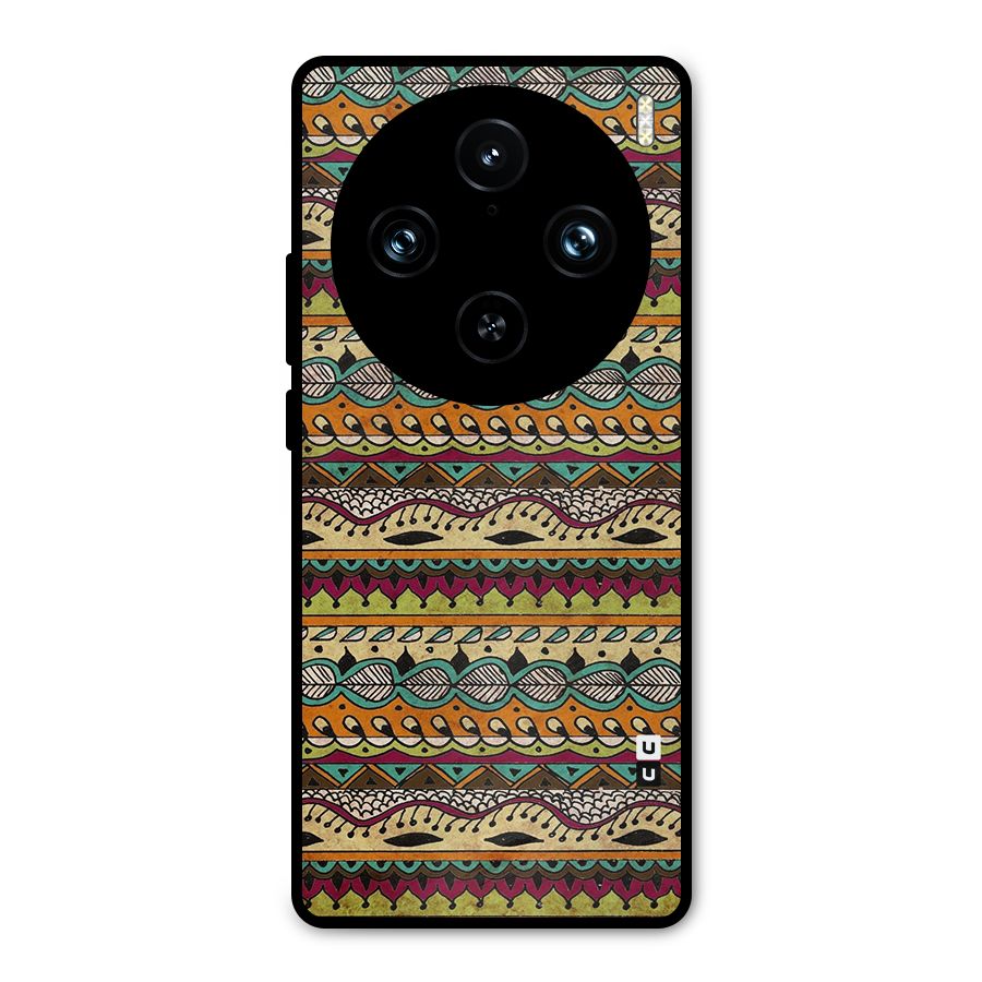 Bohemian Style Aztec Art Metal Back Case for Vivo X100 Pro