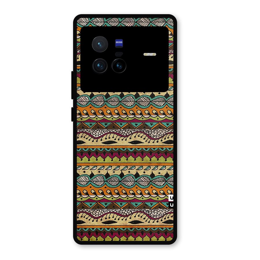 Bohemian Style Aztec Art Metal Back Case for Vivo X80