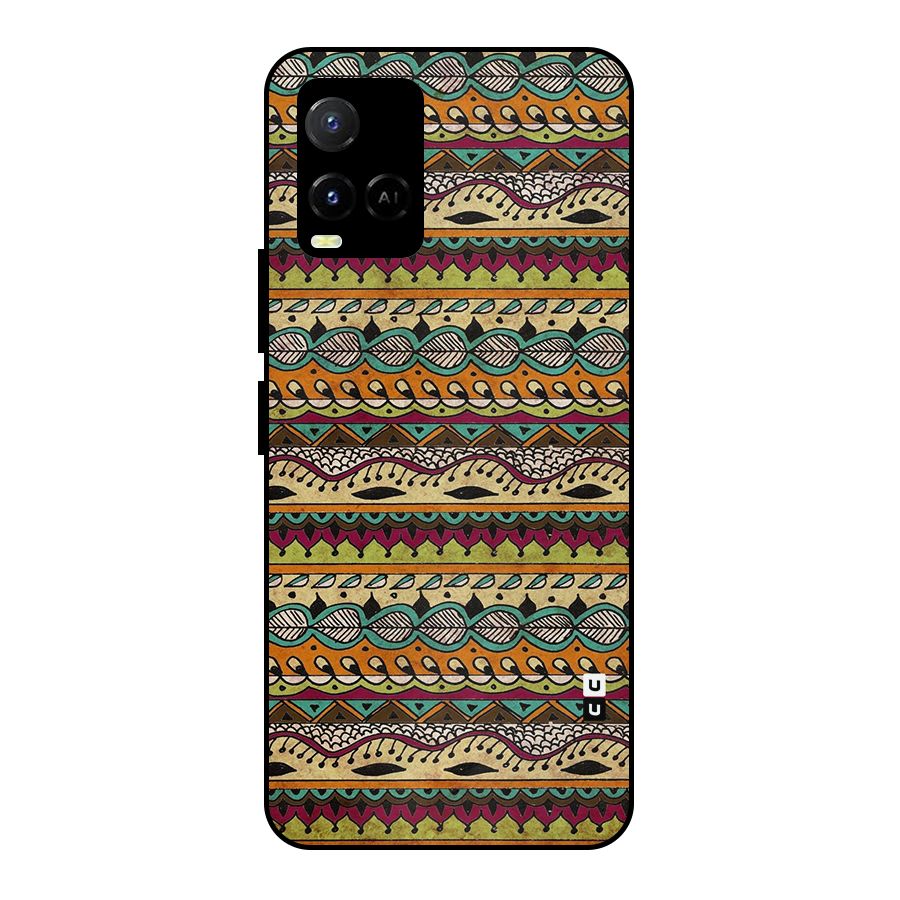 Bohemian Style Aztec Art Metal Back Case for Vivo Y21T
