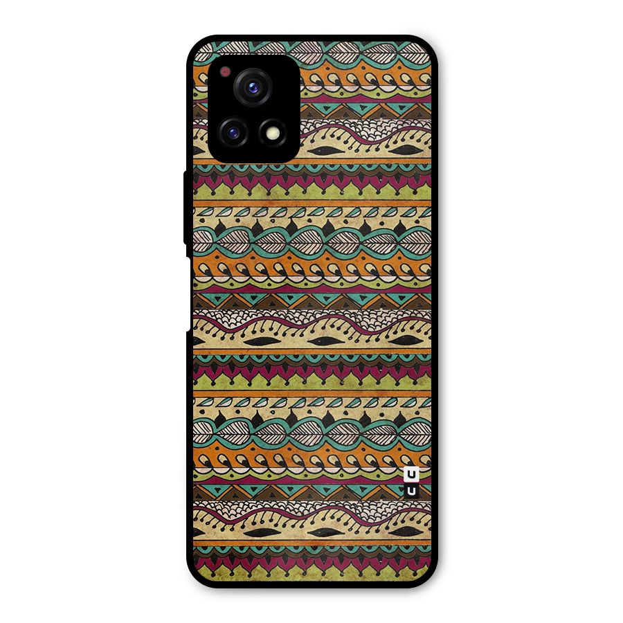 Bohemian Style Aztec Art Metal Back Case for Vivo Y72 5G