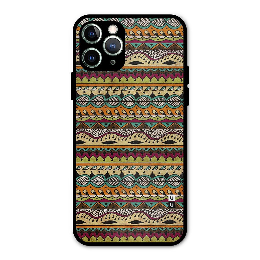 Bohemian Style Aztec Art Metal Back Case for iPhone 11 Pro Max