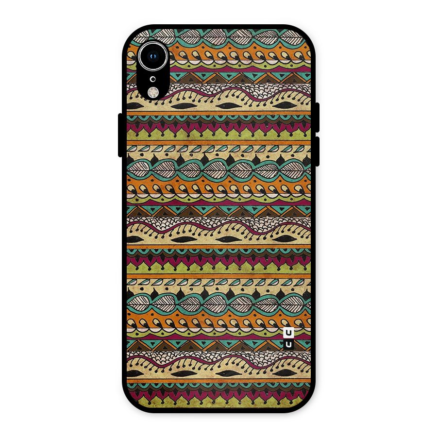 Bohemian Style Aztec Art Metal Back Case for iPhone XR