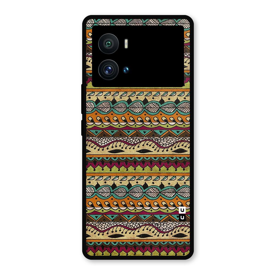 Bohemian Style Aztec Art Metal Back Case for iQOO 9 Pro