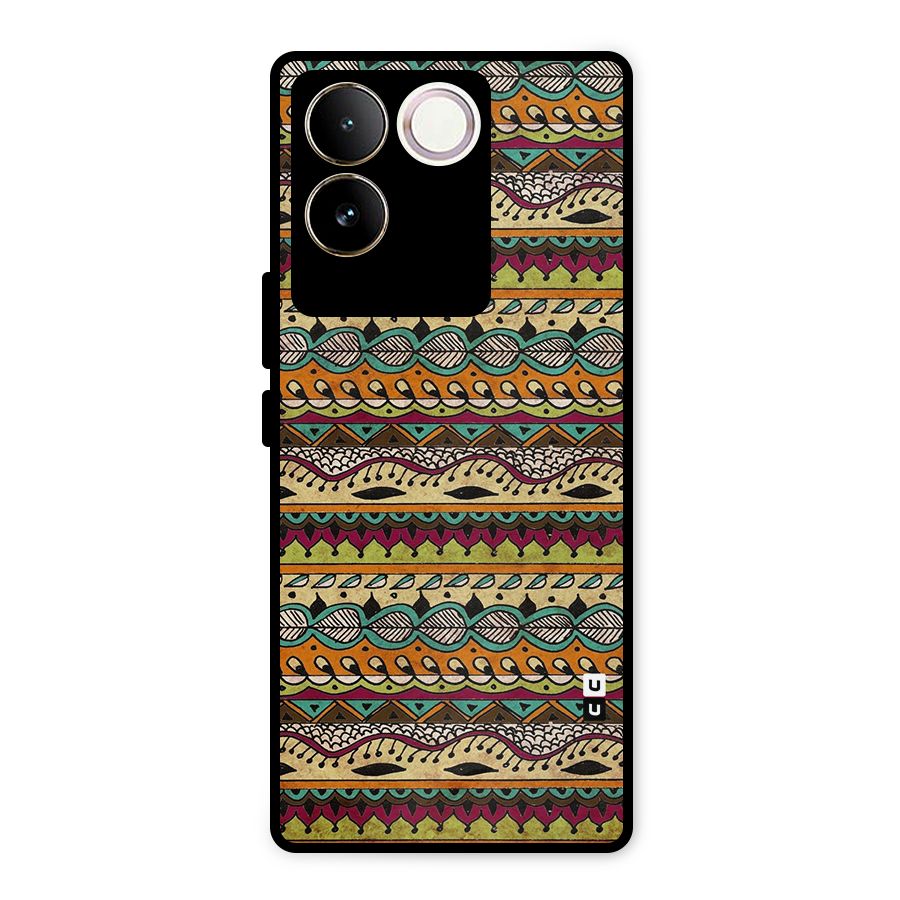 Bohemian Style Aztec Art Metal Back Case for iQOO Z7 Pro