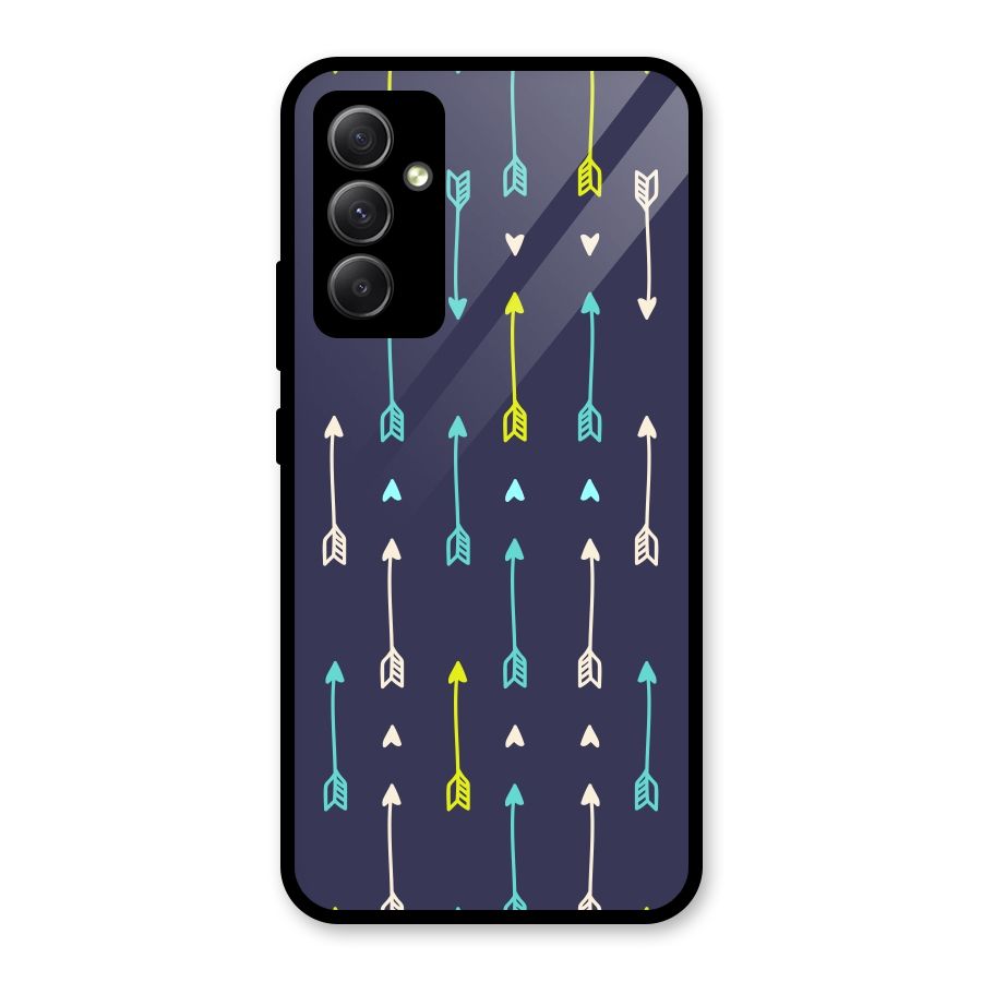 Boho Arrow Pattern Glass Back Case for Galaxy A34