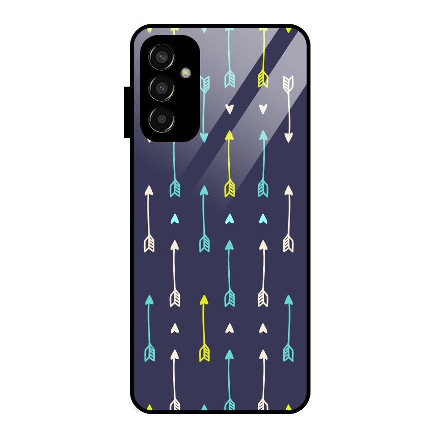 Boho Arrow Pattern Glass Back Case for Galaxy F13