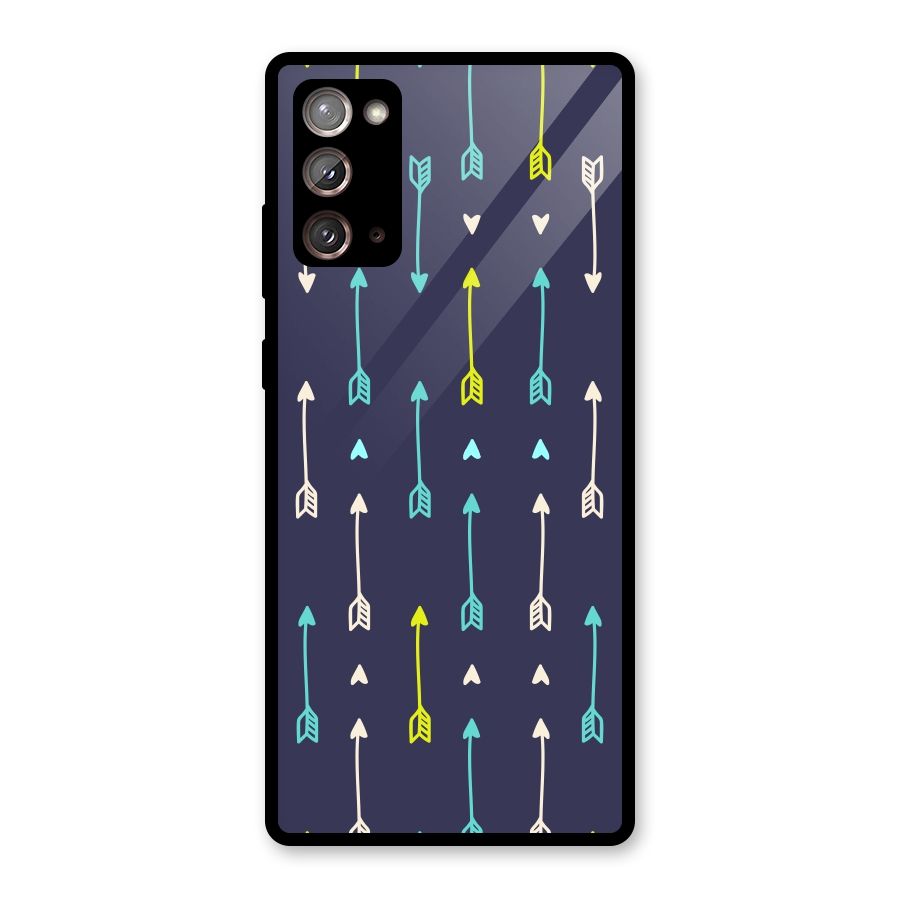 Boho Arrow Pattern Glass Back Case for Galaxy Note 20