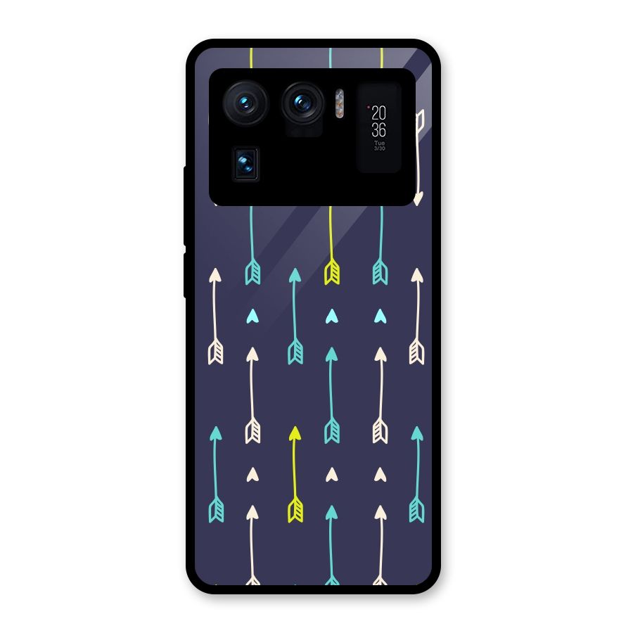 Boho Arrow Pattern Glass Back Case for Mi 11 Ultra