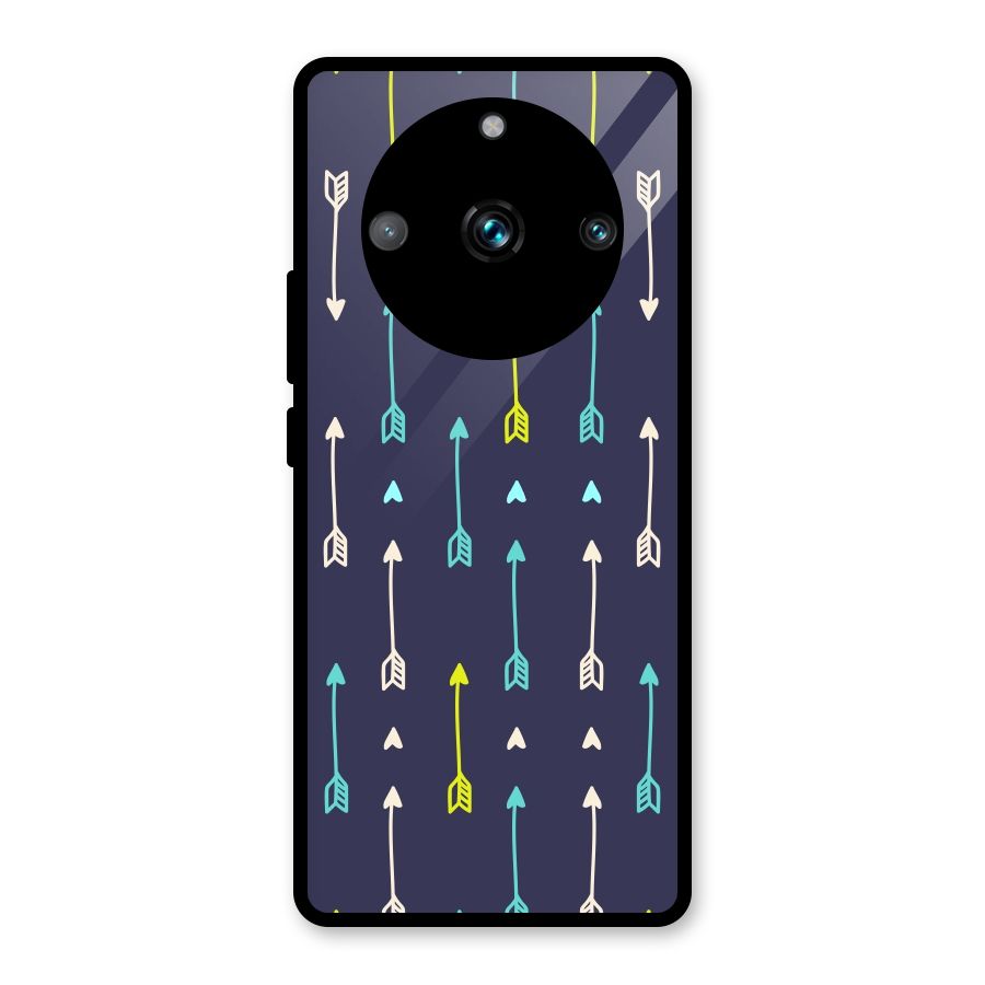 Boho Arrow Pattern Glass Back Case for Realme 11 Pro