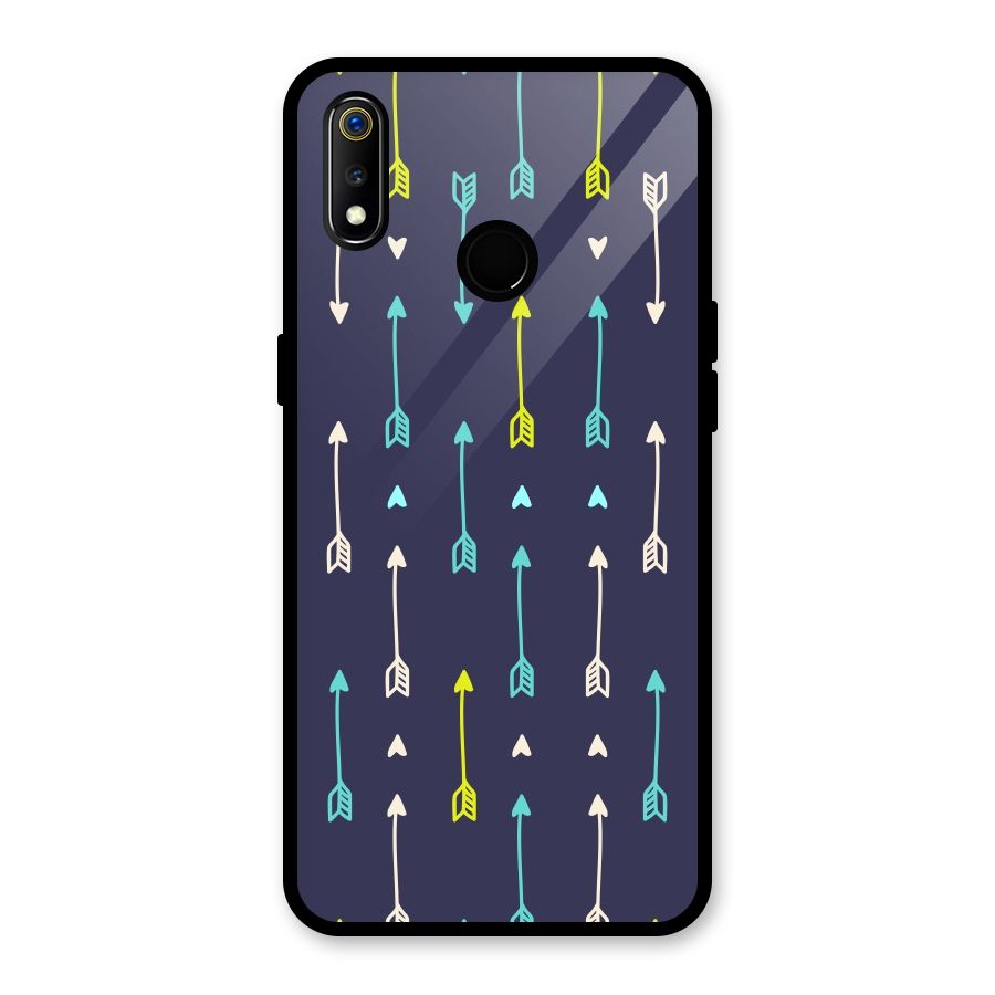 Boho Arrow Pattern Glass Back Case for Realme 3