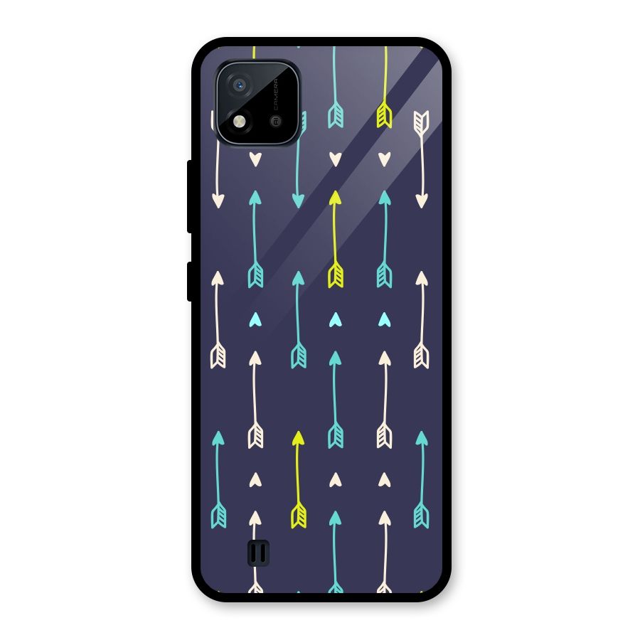 Boho Arrow Pattern Glass Back Case for Realme C11 2021