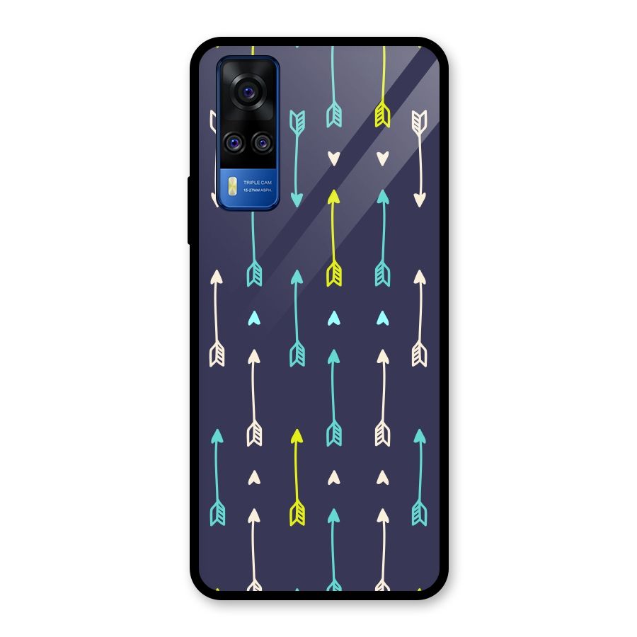 Boho Arrow Pattern Glass Back Case for Vivo Y31