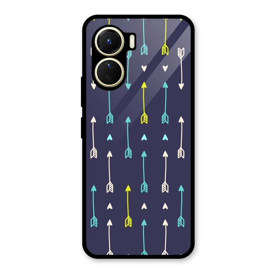 Boho Arrow Pattern Glass Back Case for Vivo Y56