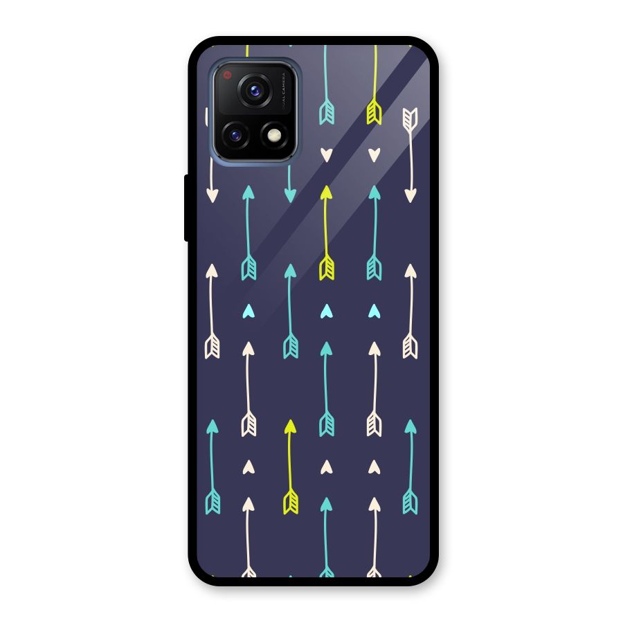 Boho Arrow Pattern Glass Back Case for Vivo Y72 5G