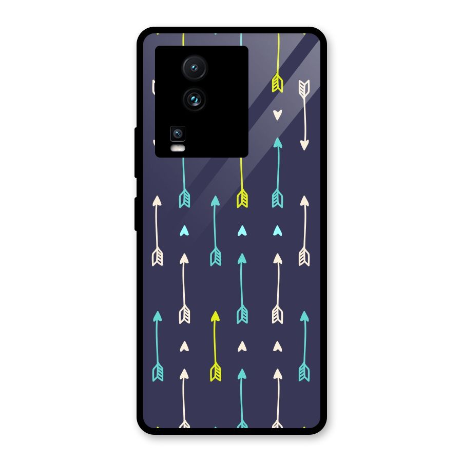 Boho Arrow Pattern Glass Back Case for Vivo iQOO Neo 7 Pro