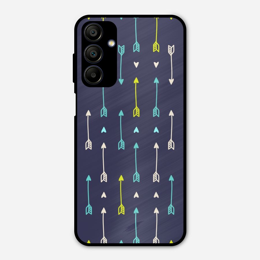 Boho Arrow Pattern Metal Back Case for Galaxy A15 5G