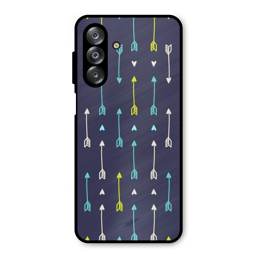 Boho Arrow Pattern Metal Back Case for Galaxy A26