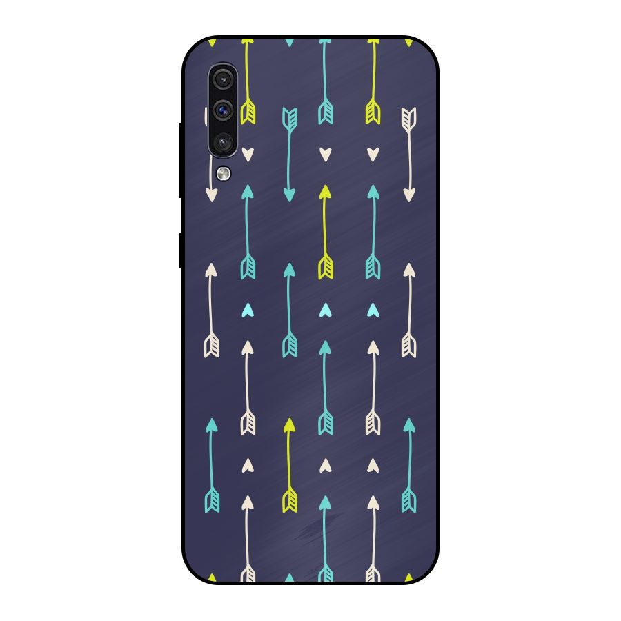 Boho Arrow Pattern Metal Back Case for Galaxy A50