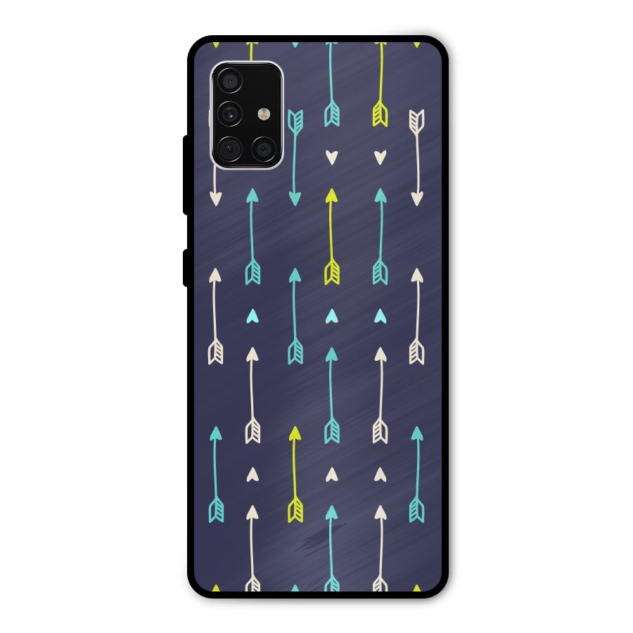 Boho Arrow Pattern Metal Back Case for Galaxy A51