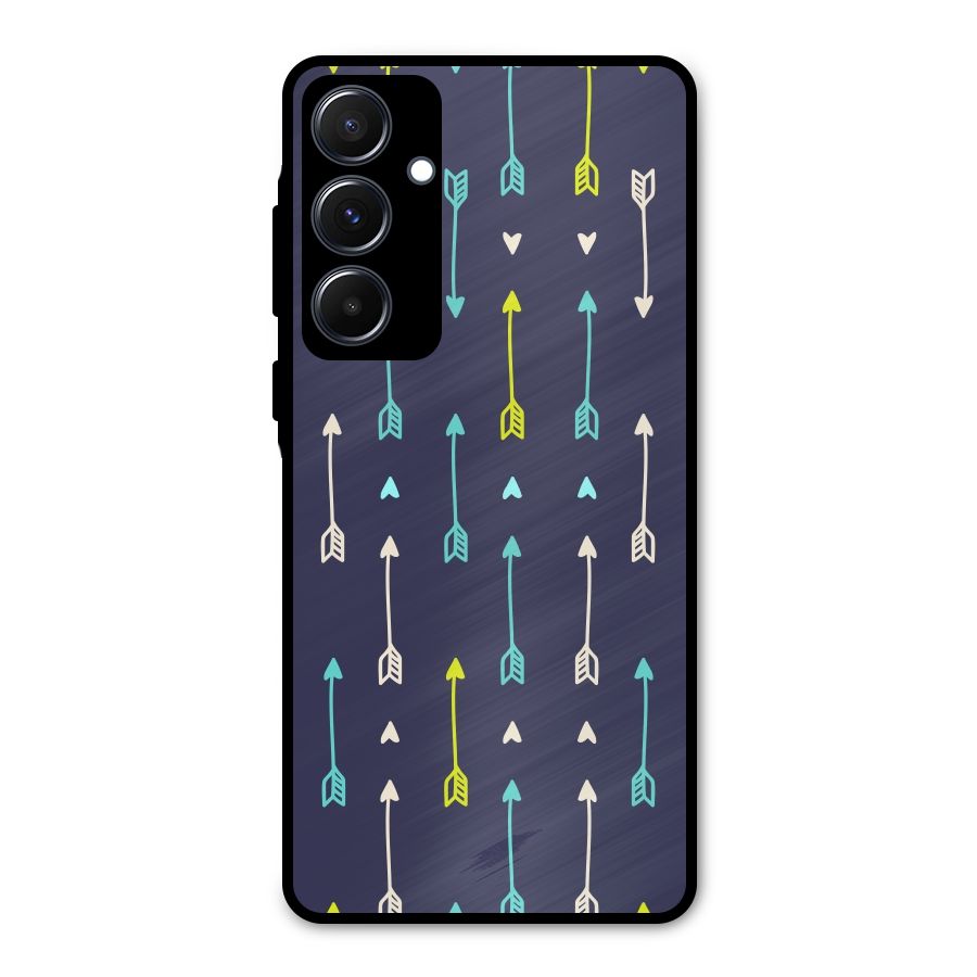 Boho Arrow Pattern Metal Back Case for Galaxy A55