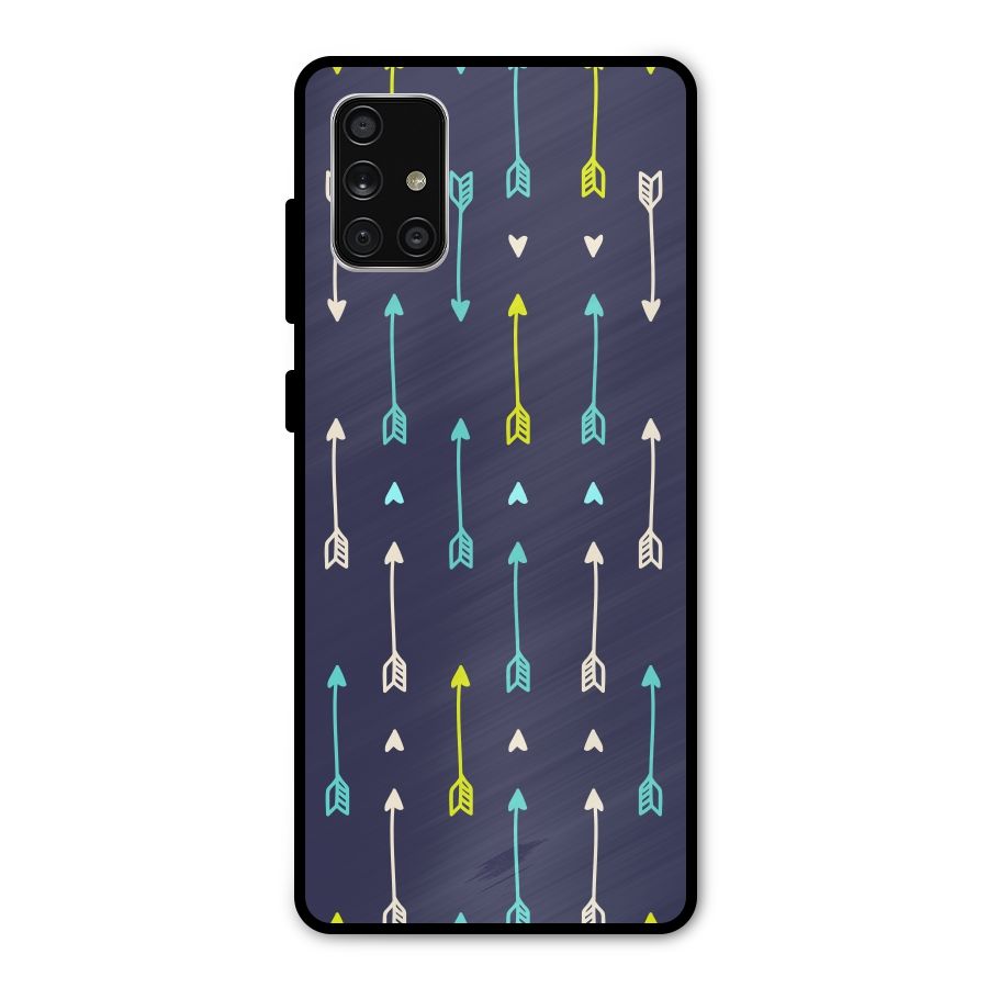 Boho Arrow Pattern Metal Back Case for Galaxy A71