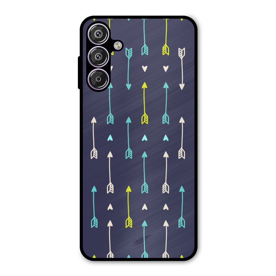 Boho Arrow Pattern Metal Back Case for Galaxy F15