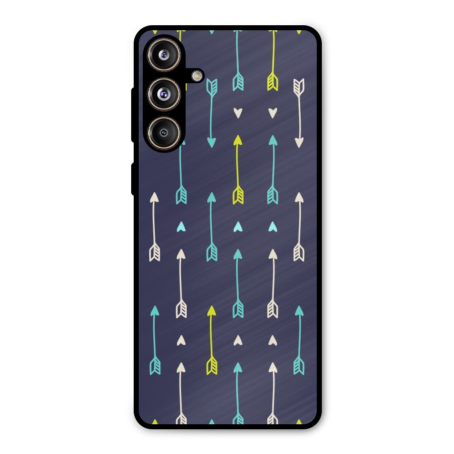 Boho Arrow Pattern Metal Back Case for Galaxy F55