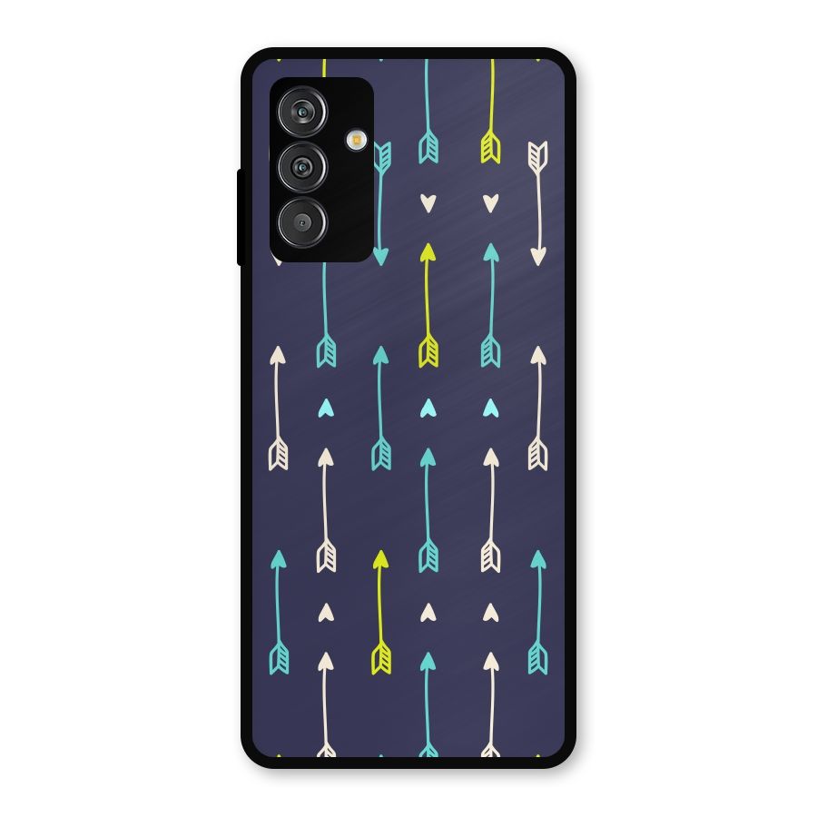 Boho Arrow Pattern Metal Back Case for Galaxy M13