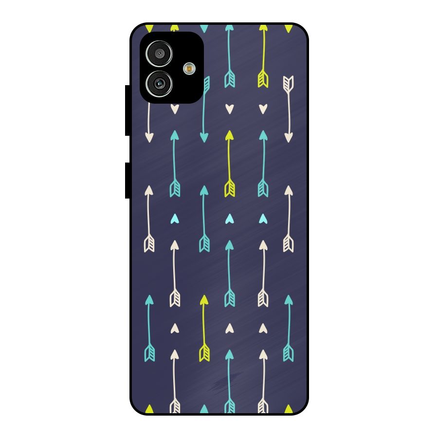 Boho Arrow Pattern Metal Back Case for Galaxy M13 5G