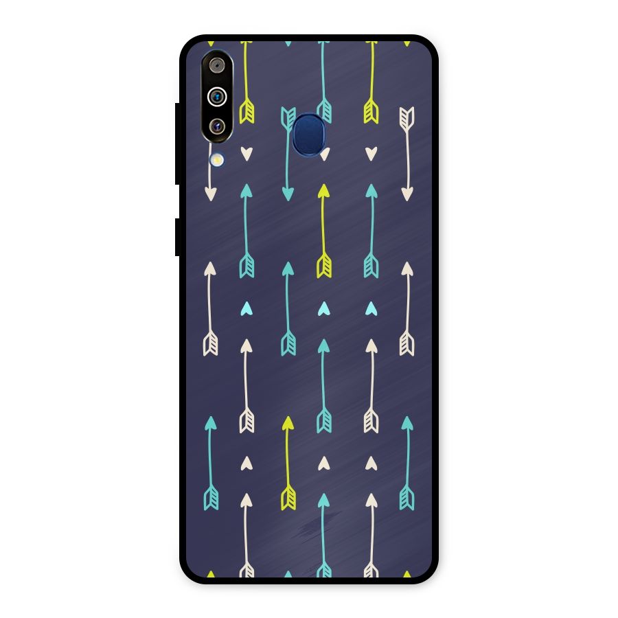 Boho Arrow Pattern Metal Back Case for Galaxy M30