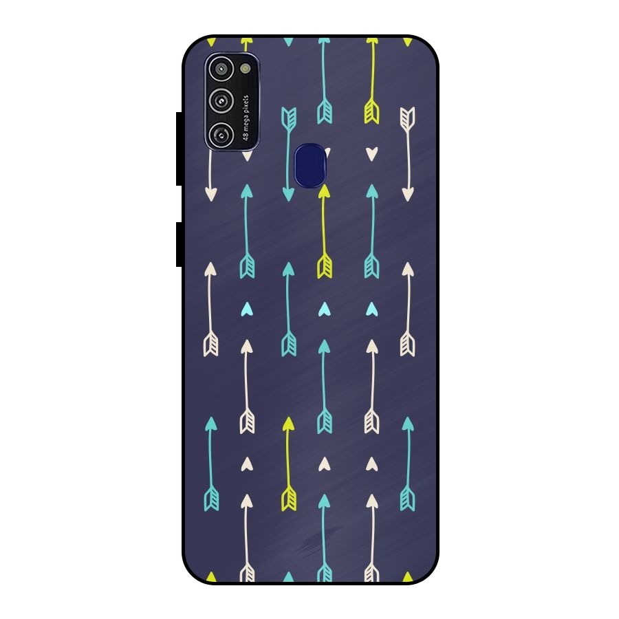 Boho Arrow Pattern Metal Back Case for Galaxy M30s