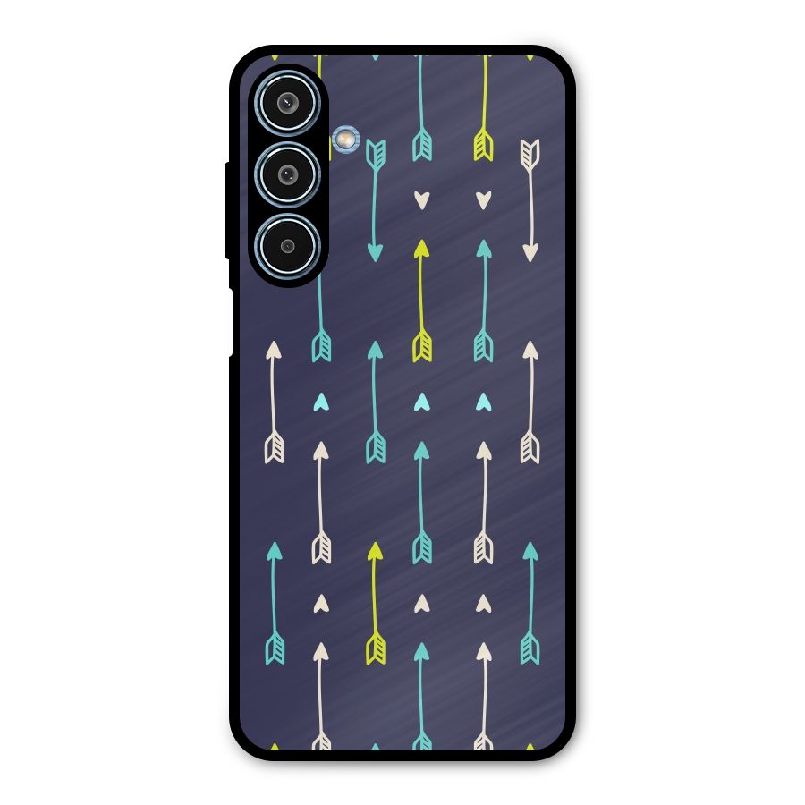 Boho Arrow Pattern Metal Back Case for Galaxy M35