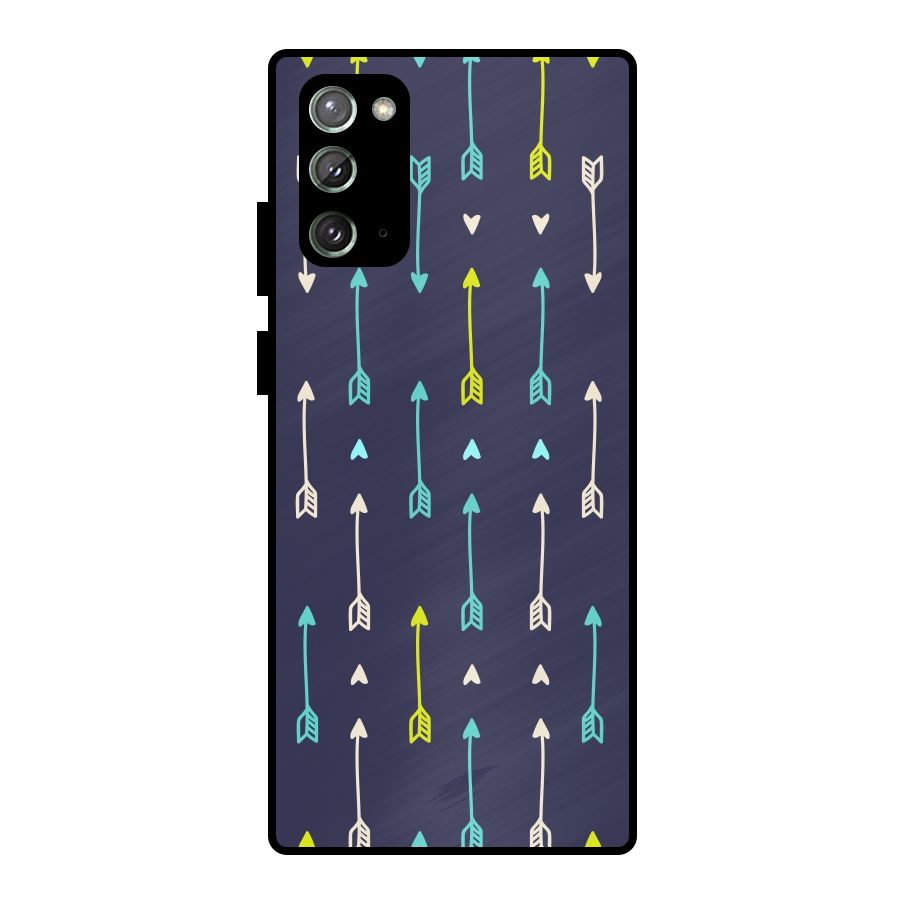 Boho Arrow Pattern Metal Back Case for Galaxy Note 20