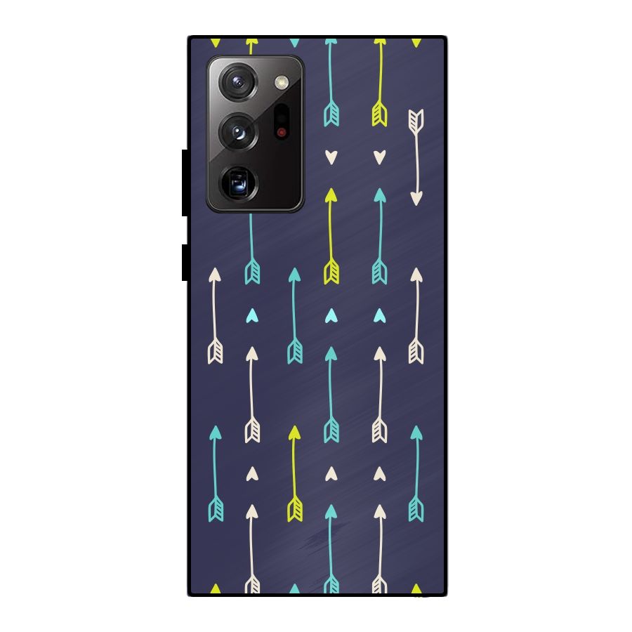 Boho Arrow Pattern Metal Back Case for Galaxy Note 20 Ultra