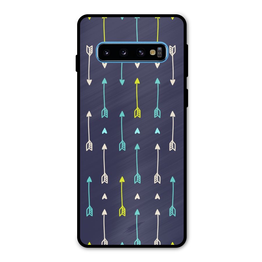Boho Arrow Pattern Metal Back Case for Galaxy S10