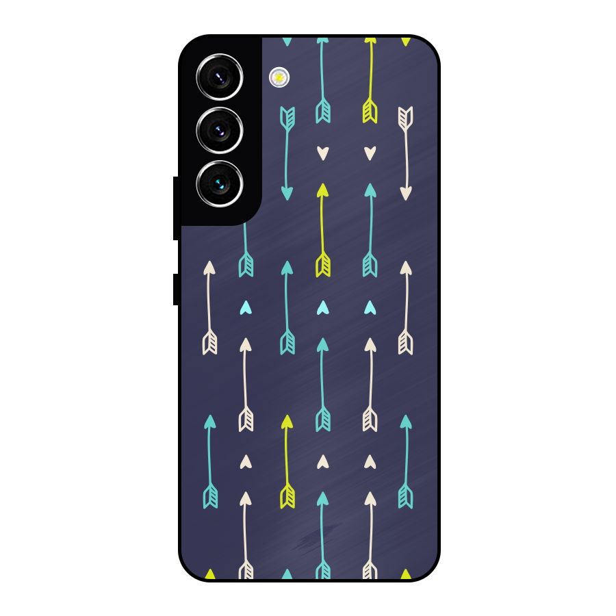 Boho Arrow Pattern Metal Back Case for Galaxy S22 5G