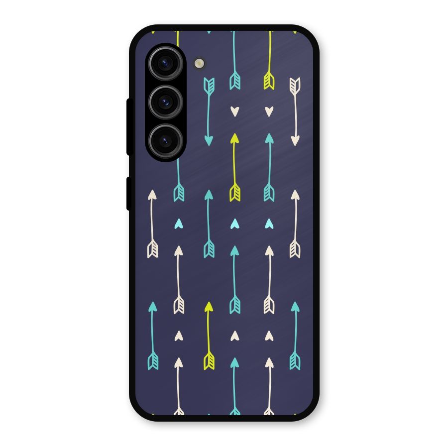 Boho Arrow Pattern Metal Back Case for Galaxy S23