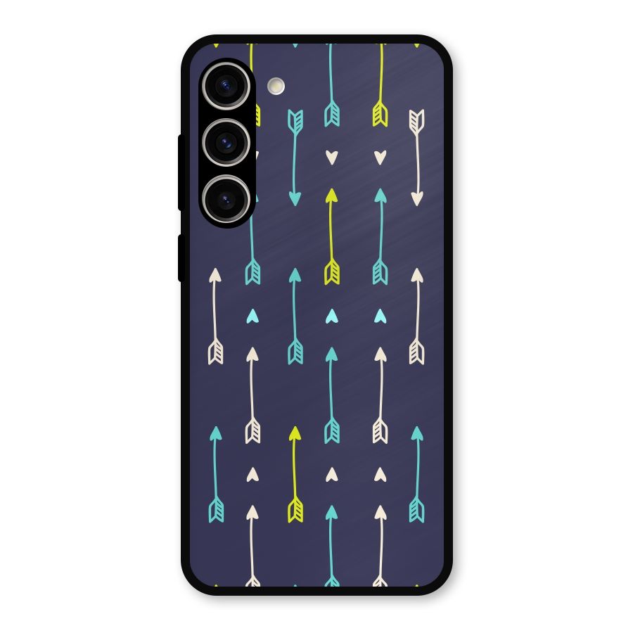 Boho Arrow Pattern Metal Back Case for Galaxy S23 Plus