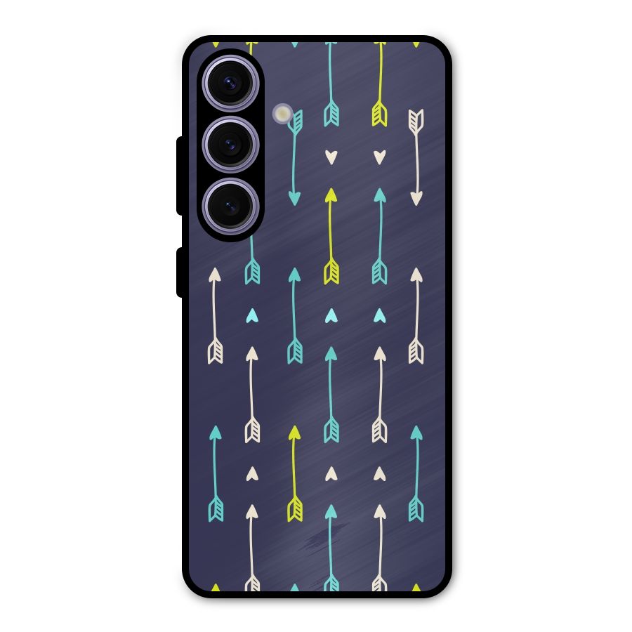 Boho Arrow Pattern Metal Back Case for Galaxy S24