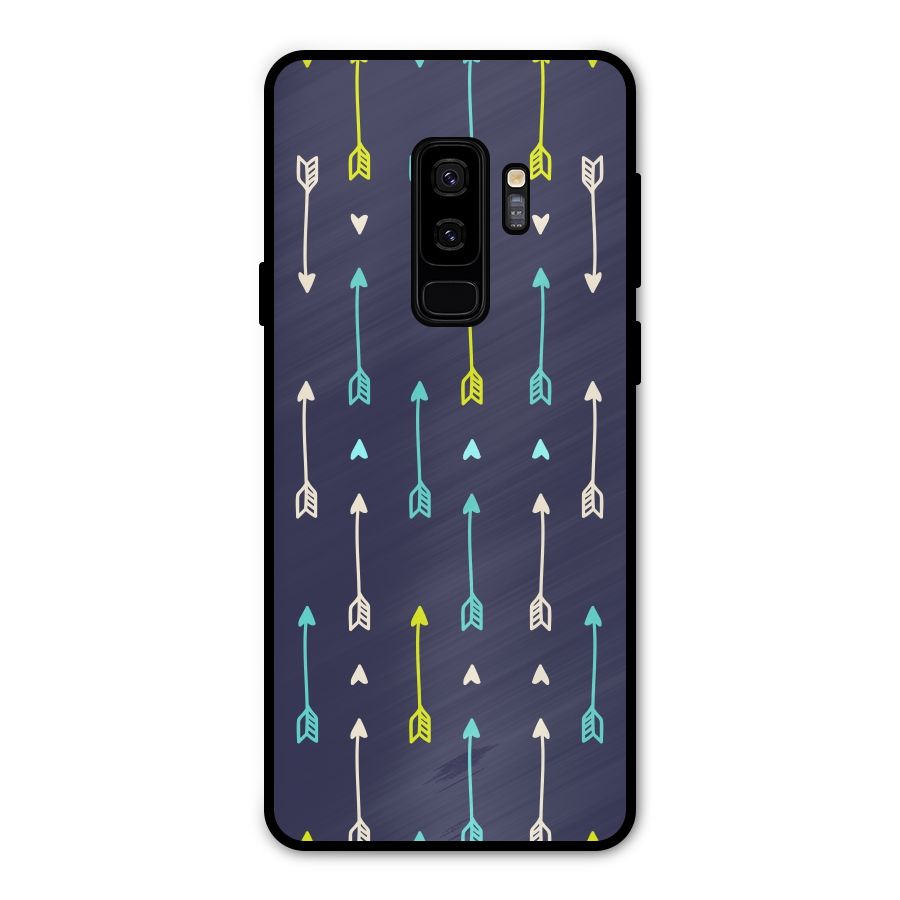 Boho Arrow Pattern Metal Back Case for Galaxy S9 Plus