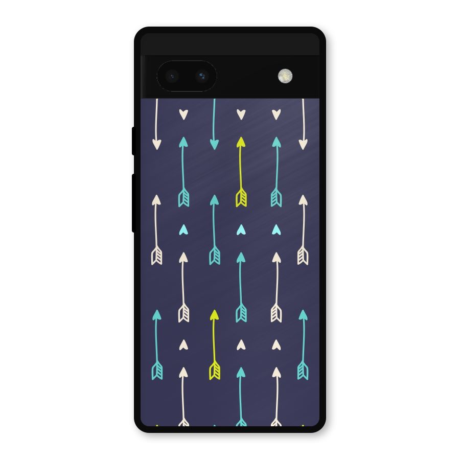 Boho Arrow Pattern Metal Back Case for Google Pixel 6a