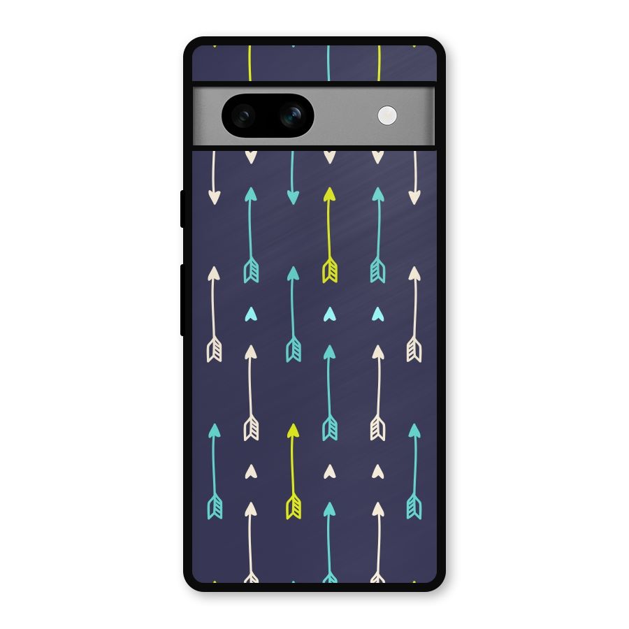 Boho Arrow Pattern Metal Back Case for Google Pixel 7a