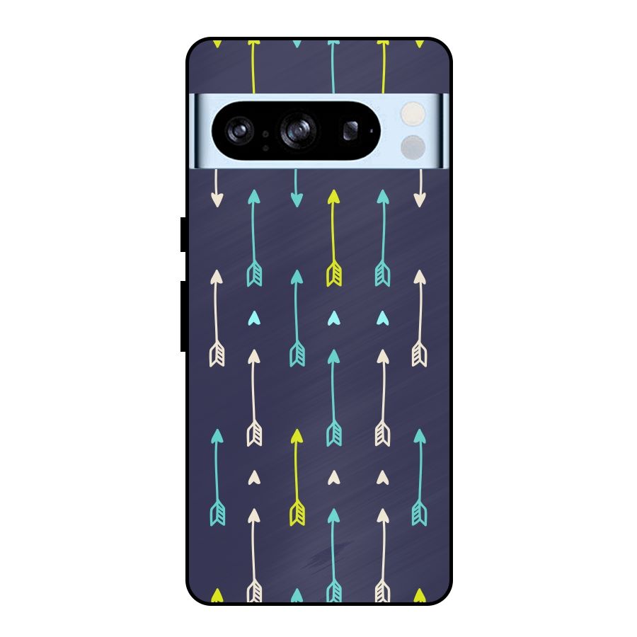 Boho Arrow Pattern Metal Back Case for Google Pixel 8 Pro