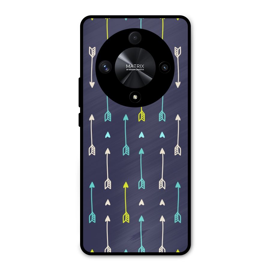 Boho Arrow Pattern Metal Back Case for Honor X9b