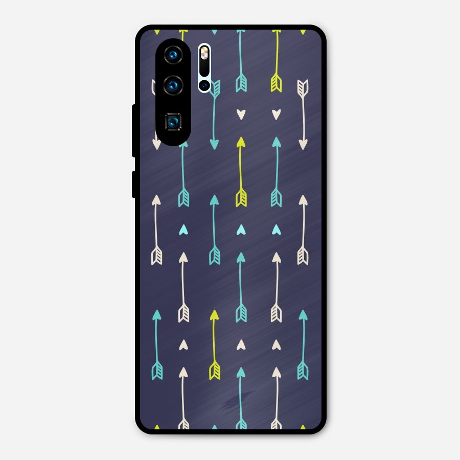 Boho Arrow Pattern Metal Back Case for Huawei P30 Pro