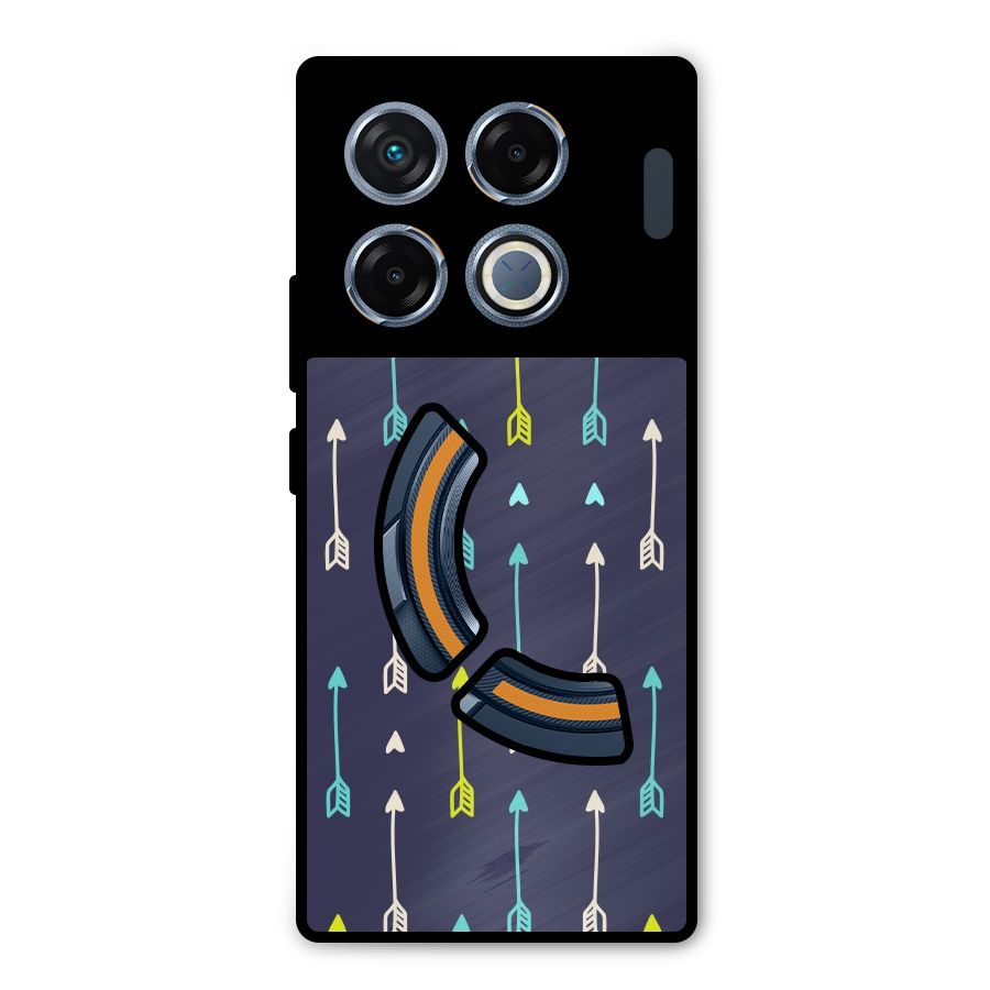 Boho Arrow Pattern Metal Back Case for Infinix GT 20 Pro