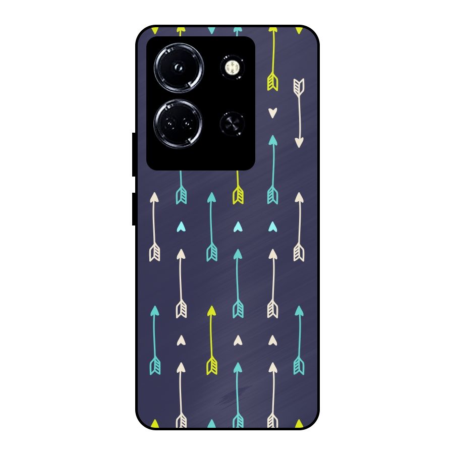 Boho Arrow Pattern Metal Back Case for Infinix Note 30 5G