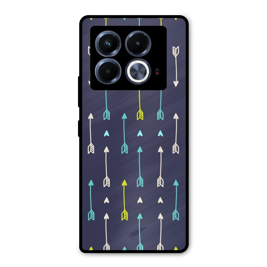 Boho Arrow Pattern Metal Back Case for Infinix Note 40 5G