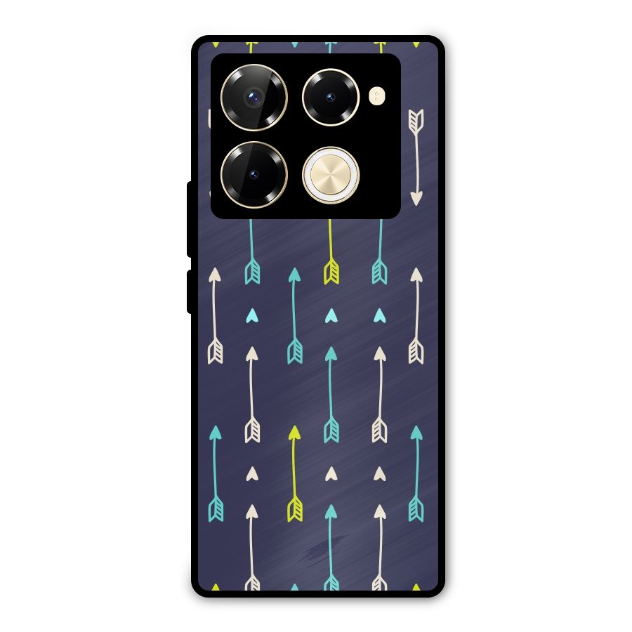 Boho Arrow Pattern Metal Back Case for Infinix Note 40 Pro Plus